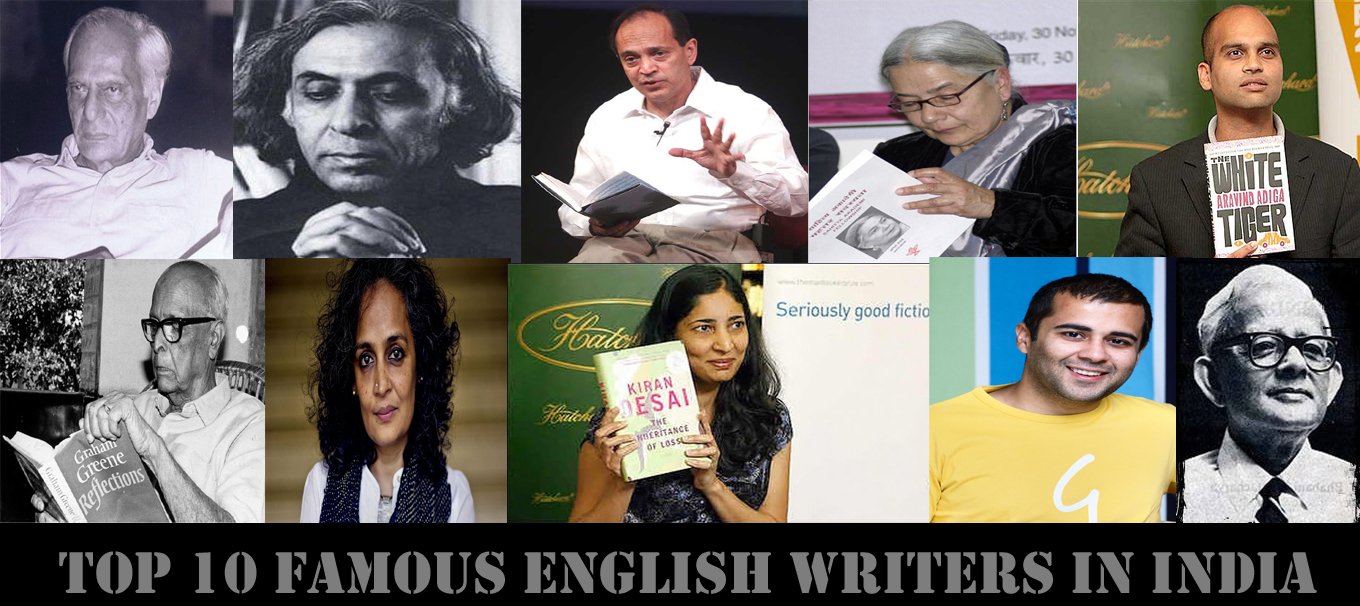 Top 10 famous English writers in India