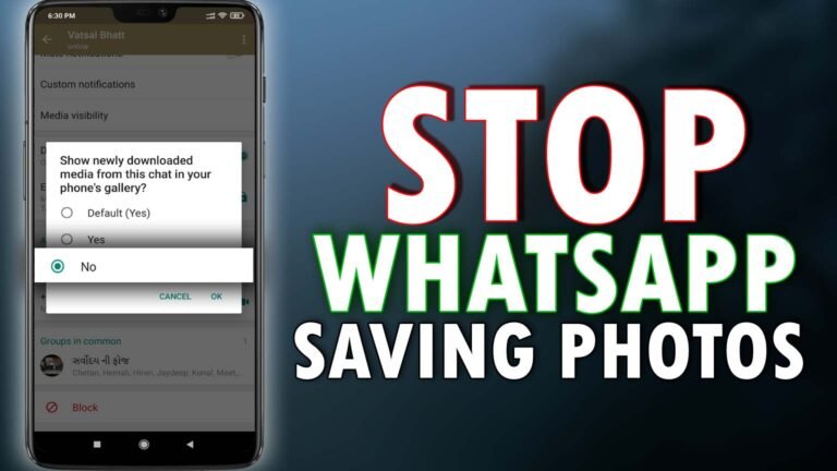 How To Stop WhatsApp Saving Photos On Android Making Different